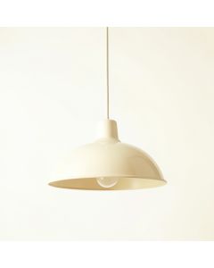 Vale Dale Pendant Light Suspended From One Plain Cable - Cream (synthetic illustration; no displayed measurements)