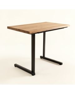 Akeira Counter Height 42 '' Iron Sled Dining Table (synthetic illustration; no displayed measurements)