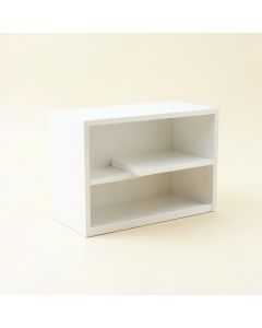 Birch Bridge Low Bookcase - White (synthetic illustration; no displayed measurements)