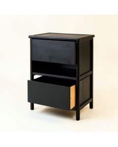 Vale Canyon Freestanding Pull-Out Hamper Cabinet - Black (synthetic illustration; no displayed measurements)