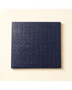 Shore Bridge Uninstalled Square Decorative Tile - Navy (synthetic illustration; no displayed measurements)