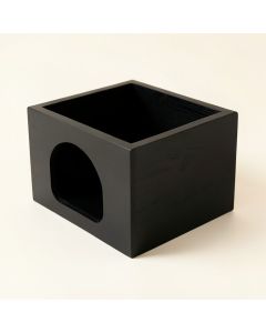 Shore Crossing Empty Furniture-Style Litter Enclosure - Black (synthetic illustration; no displayed measurements)