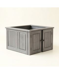 Olive Branch Empty Furniture-Style Litter Enclosure - Gray (synthetic illustration; no displayed measurements)