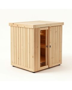 Pinnacle 4 Person Traditional Steam Sauna In Cedar (synthetic illustration; no displayed measurements)