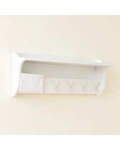 Elm Crossing Wall-Mounted Entryway Organizer Shelf - White (synthetic illustration; no displayed measurements)