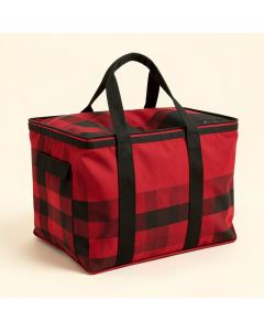 Buffalo Check Bear Lunch Insulated Picnic Tote Bag , Service For 1 (synthetic illustration; no displayed measurements)