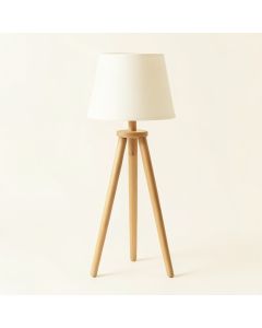 Willow Crossing Floor Lamp With A Plain Fabric Shade - Ivory (synthetic illustration; no displayed measurements)
