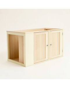 Willow Bridge Empty Furniture-Style Litter Enclosure - Cream (synthetic illustration; no displayed measurements)