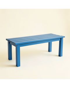 Field Crest Indoor Bench - Blue (synthetic illustration; no displayed measurements)