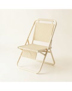 Glen Crest Folding Outdoor Chair - Ivory (synthetic illustration; no displayed measurements)