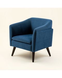Pele Arm Chair In Blue (synthetic illustration; no displayed measurements)