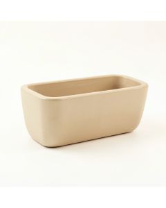 Bay Brook Empty Railing Planter With Integral Brackets - Beige (synthetic illustration; no displayed measurements)