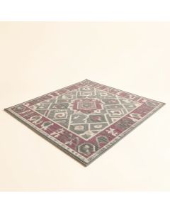 Zabala Geometric Plum/Gray Area Rug (synthetic illustration; no displayed measurements)