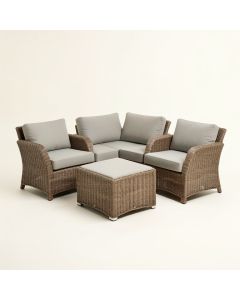 Waynoka Outdoor Furniture 3 Piece Rattan Seating Group With Cushions (synthetic illustration; no displayed measurements)