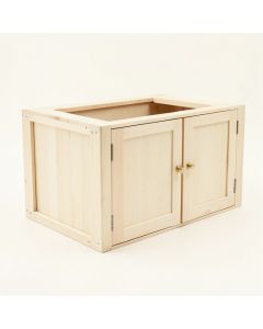 Field Crest Empty Furniture-Style Litter Enclosure - Ivory (synthetic illustration; no displayed measurements)