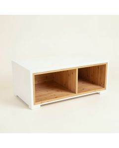 Brook Bluff Shoe Storage Bench - White (synthetic illustration; no displayed measurements)