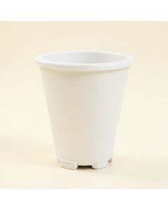 Cove Canyon Empty Railing Planter With Integral Brackets - White (synthetic illustration; no displayed measurements)