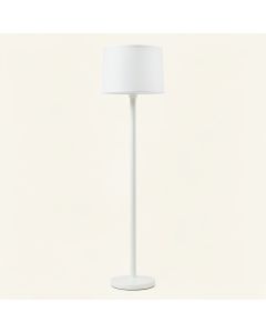Laurel Dale Floor Lamp With A Plain Fabric Shade - White (synthetic illustration; no displayed measurements)
