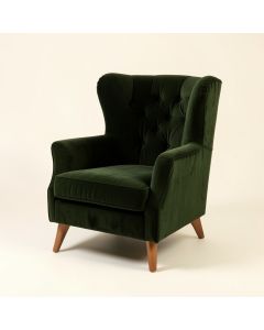 Pressler 37.8 '' Wide Tufted Velvet Wingback Chair (synthetic illustration; no displayed measurements)