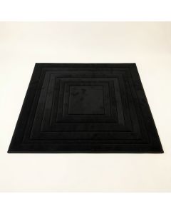 Ash Bend Rectangular Outdoor Rug - Black (synthetic illustration; no displayed measurements)