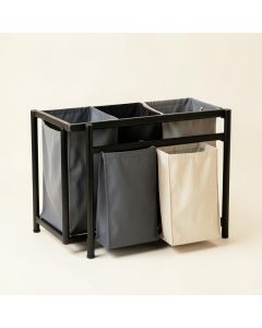 Sage Brook Laundry Sorting Station With Plain Removable Bags - Black (synthetic illustration; no displayed measurements)