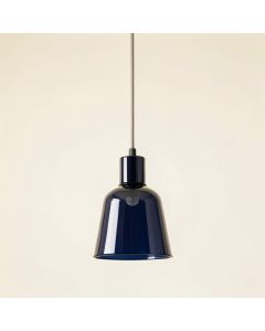 Cove Dale Pendant Light Suspended From One Plain Cable - Navy (synthetic illustration; no displayed measurements)