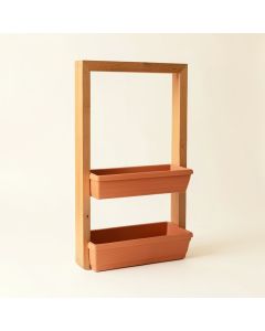 Stone Bluff Empty Vertical Garden Frame - Terracotta (synthetic illustration; no displayed measurements)
