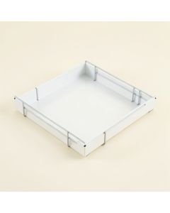 Ridge Bend Empty Under-Desk Cable Tray - White (synthetic illustration; no displayed measurements)