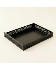 Lake Crest Empty Under-Desk Cable Tray - Black (synthetic illustration; no displayed measurements)