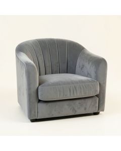 Olive Arc Upholstered Armchair - Gray (synthetic illustration; no displayed measurements)