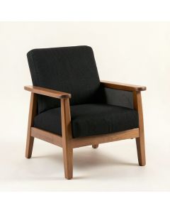 Cliff Falls Upholstered Armchair - Black (synthetic illustration; no displayed measurements)