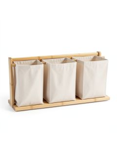 Rowan Bridge Laundry Sorting Station With Plain Removable Bags - Beige (synthetic illustration; no displayed measurements)