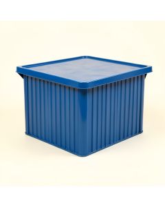 Cedar Dell Closed Outdoor Storage Box - Blue (synthetic illustration; no displayed measurements)