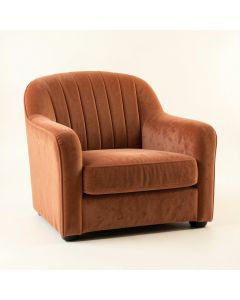 Reed Field Upholstered Armchair - Terracotta (synthetic illustration; no displayed measurements)