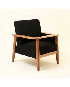 Glen Dale Upholstered Armchair - Black (synthetic illustration; no displayed measurements)