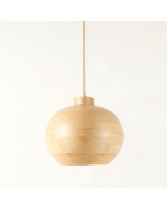 Willow Arc Pendant Light Suspended From One Plain Cable - Beige (synthetic illustration; no displayed measurements)