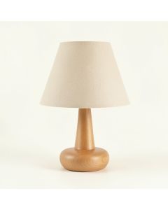 Field Brook Table Lamp With A Plain Fabric Shade - Beige (synthetic illustration; no displayed measurements)