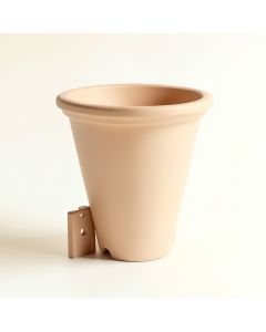 River Canyon Empty Railing Planter With Integral Brackets - Beige (synthetic illustration; no displayed measurements)