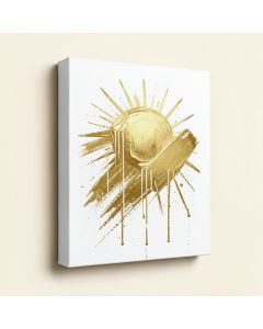 Abstract Strokes Sun And Rain Paint - Wrapped Canvas Graphic Art Print (synthetic illustration; no displayed measurements)