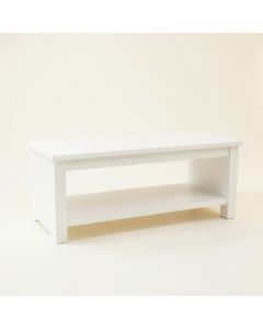 Hill Bend Indoor Bench - White (synthetic illustration; no displayed measurements)