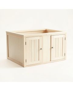 Flint Bluff Empty Furniture-Style Litter Enclosure - Ivory (synthetic illustration; no displayed measurements)