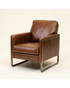 Melfa 30 '' Wide Genuine Leather Armchair (synthetic illustration; no displayed measurements)