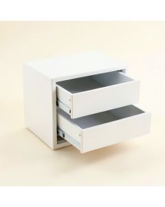 Linden Bridge Small-Parts Storage Drawer Cabinet - White (synthetic illustration; no displayed measurements)