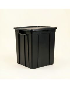 Slate Arc Closed Outdoor Storage Box - Black (synthetic illustration; no displayed measurements)
