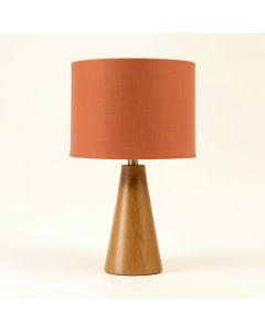 Shore Arc Table Lamp With A Plain Fabric Shade - Terracotta (synthetic illustration; no displayed measurements)