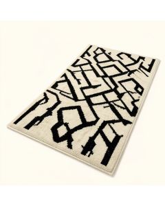 Daventry Geometric Tufted Wool Ivory/Black Area Rug (synthetic illustration; no displayed measurements)