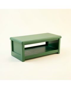 Birch Bridge Narrow Outdoor Storage Bench - Green (synthetic illustration; no displayed measurements)