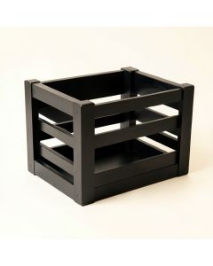 Aspen Bridge Empty Furniture-Style Pet Crate - Black (synthetic illustration; no displayed measurements)