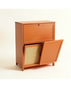 Holly Branch Freestanding Pull-Out Hamper Cabinet - Terracotta (synthetic illustration; no displayed measurements)