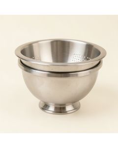 Oneida 2 Piece Stainless Steel Strainer Set (synthetic illustration; no displayed measurements)
